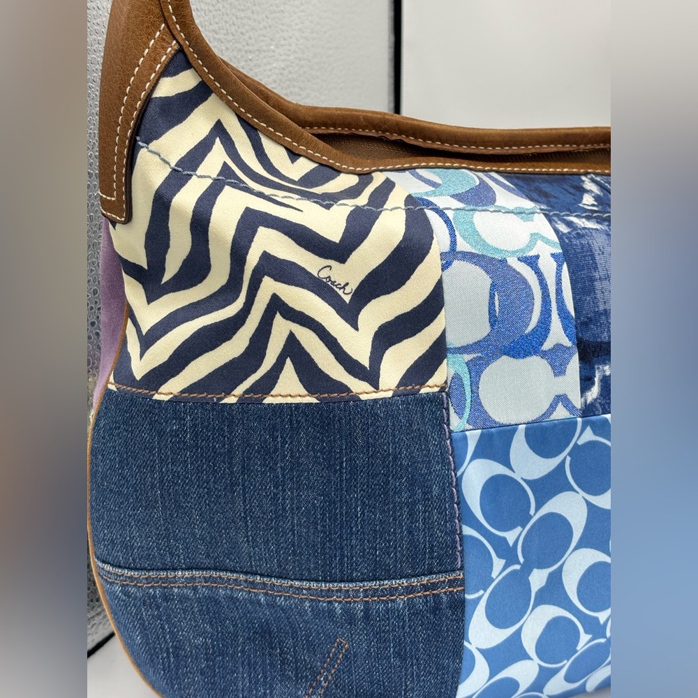 Coach 💙2007 Limited Ed Series Coach XL Ergo Denim Patchwork - Picture 6 of 16